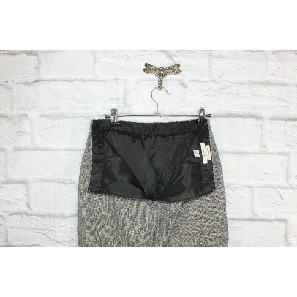 LL Bean Gray 100% Cotton Back Zip Classic Fit Skirt Size 6 - Picture 7 of 9